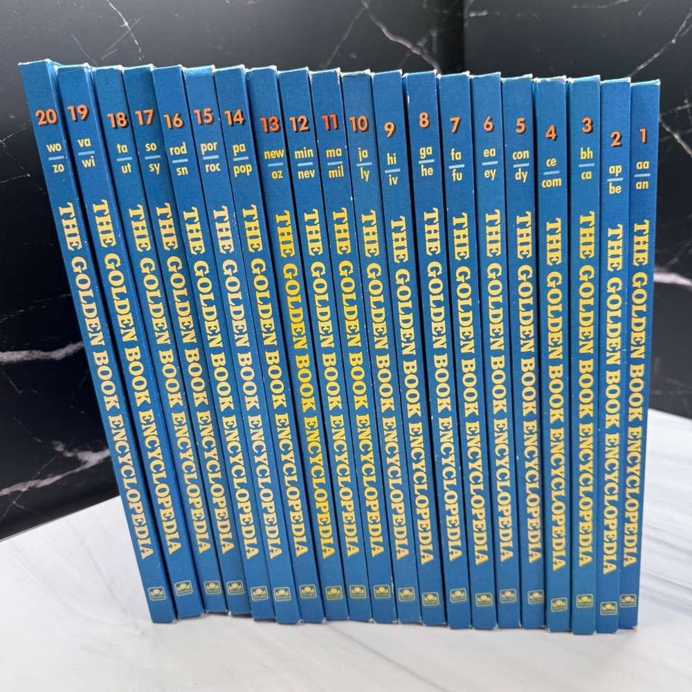The Golden Book Encyclopedia 1988 Full 20 Volume Set Hardcover Vintage Childrens
